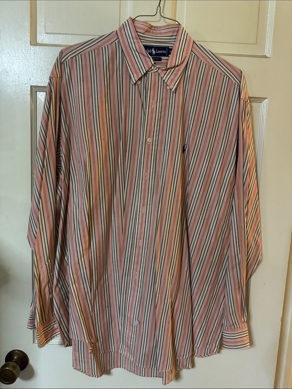 Polo by Ralph Lauren Pink Multi-Stripe Cotton Button-Down Shirt
